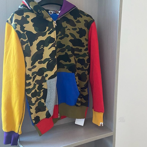 Bape 1st Camo 2nd Ponr Shark Full Zip Hoodie